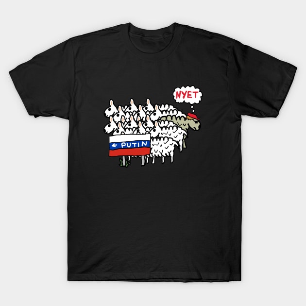 Anti Putin T-Shirt by Mark Ewbie